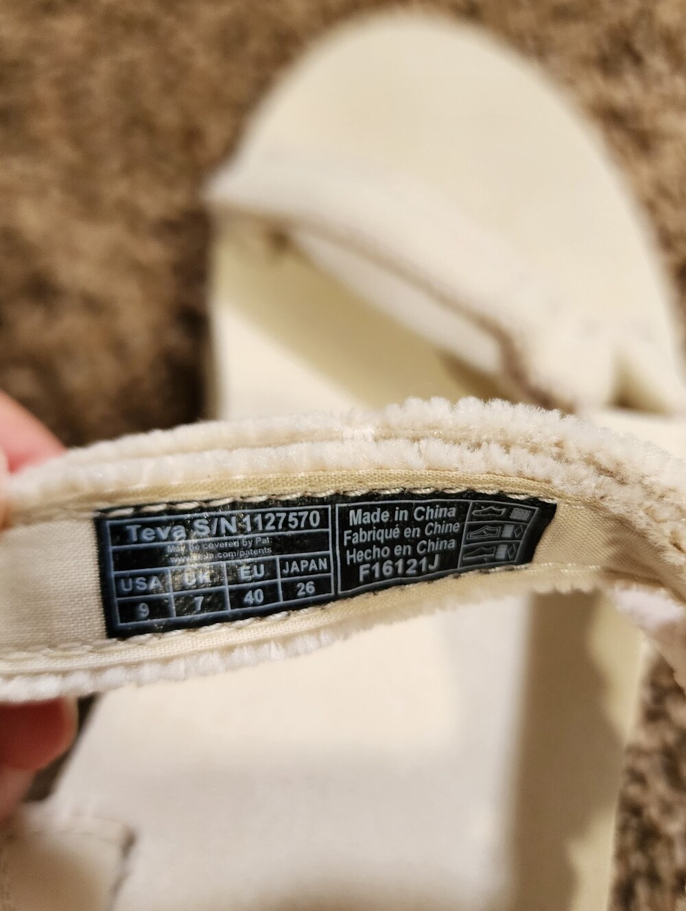 Teva Off White Midform Strappy Walking Women Sandals Size 9 Comfort - Picture 9 of 9